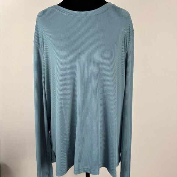 Danskin Tops - Danskin Teal Ribbed Long Sleeve Top